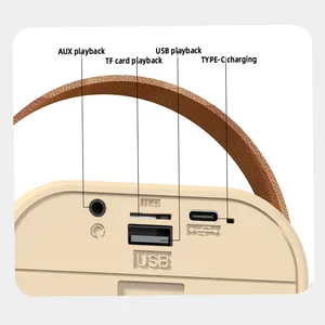 QXXZ पोर्टेबल वायरलेस पोर्टेबल माइक्रोफोन होम स्मार्ट स्पीकर मीटिंग के लिए बच्चों के लिए माइक और ब्लूटूथ के साथ कराओके मिनी स्पीकर