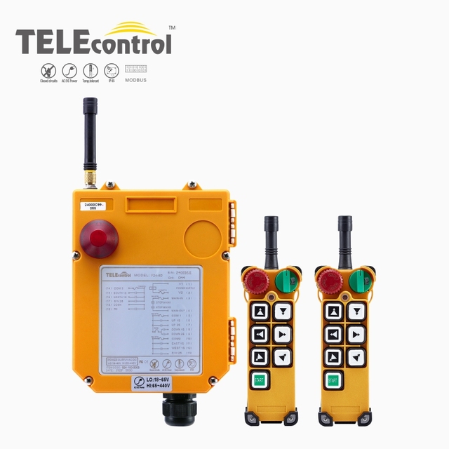 TELEcontrol F24-6D6 Industrial Wireless Channel Dual Speed Remote Control Crane