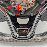 Volant en cuir avec bouton de démarrage, fibre de carbone, LED pour Volkswagen VW Golf 8 MK8 R 6 7 MK5 MK6 MK7 Polo GTI Passat B7 B8