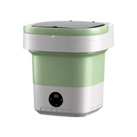 Machine à laver pliable portable 8L/12L/15L pour vêtements de bébé et sous-vêtements, stérilisation et déshydratation, idéale pour les voyages