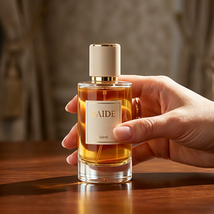 High-quality Stock 2026 Cylindrical Transparent Perfume Glass <b>Bottle</b> 30ml 50ml 100ml Empty Perfume Glass <b>Bottle</b> with White Cap - Product Image 1