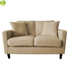 navy ecke couch Suppliers-Heißer Verkauf 2 Sitz Marineblau Rosa Couch Platzsparende Stoff Sofa Möbel Couch