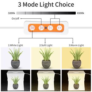 40cm FONDO DE SEIS COLORES 2LED nuevo diseño de cubierta en <span class=keywords><strong>espiral</strong></span> Mini caja blanda de <span class=keywords><strong>estudio</strong></span> de fotografía plegable - Product Image 2