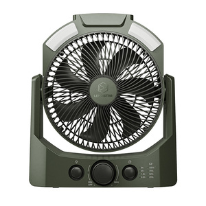 Ventilador de Mesa de 8 Pulgadas para el Hogar y Camping de Verano, con Función de Banco de Energía, Iluminación y Velocidad Continua, Funciona con Pilas D - Product Image 1