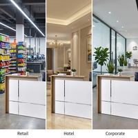 Comptoir de caisse moderne de luxe à grande capacité avec tiroirs, rangement multi-niveaux peu encombrant pour les magasins de détail, les hôpitaux et les hôtels