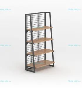 Fashion Metallic Duty Retail Store Display Racks Supermarket Shelving Shelves Wooden Case Supermarket Shelf