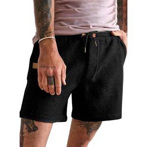 Shorts de sport respirants FOXA pour hommes, taille élastique avec cordon de serrage, 5 ou 7 pouces, pour l'entraînement, la course et la plage, avec poches - Product Image 1