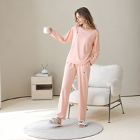 Vêtements de nuit pour femmes, pyjama confortable en modal et coton, avec ceinture élastique, pour la maison