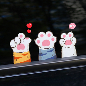 Personalizado lindo gato <span class=keywords><strong>perro</strong></span> vinilo imán parachoques etiqueta adhesiva impresión troquelada impermeable magnético <span class=keywords><strong>coche</strong></span> cuerpo calcomanías - Product Image 6