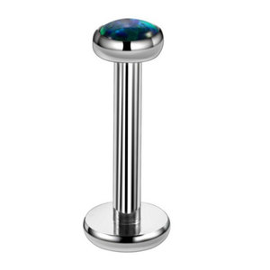 G23 Titanium Opal Lip Rings 16G Internal Thread Stud Body Jewelry Bijoux de fiançailles pour enfants avec motif de boule - Product Image 4