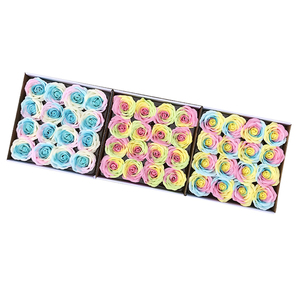 Decorazioni di natale il Giorno di san valentino 3 colori sapone fiore artificiale rosa testa per mazzi di fiori contenitore di regalo di nozze pianta della parete di design - Product Image 1