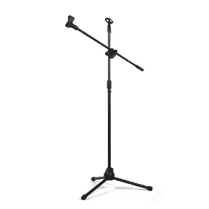 High Quality Adjustable Triangle Bracket Base Double Microphone Stand