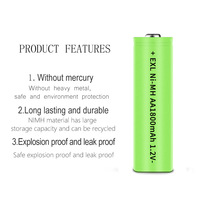 Piles rechargeables AA NIMH 800mAh 1000mAh 1200mAh 1300mAh 1500mAh 1800mAh 1.2V NI-MH Piles AAA 800mAh 1.2V Piles rechargeables