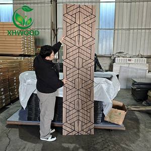 Panel Acústico de Fibra de Poliéster al por Mayor, Panel de Pared 3D con Textura de Madera, Panel Acústico Interior Moderno - Product Image 2