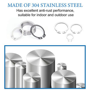 315ピース/セット品揃えキット15サイズM4 ~ M28ブラックステンレス鋼シャフト外部保持リングワッシャーCクリップスナップサークリップ - Product Image 4