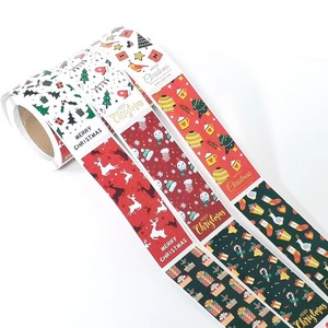 Étiquettes autocollantes personnalisées créatives en bande longue pour Noël 2026, ODM/OEM, pour emballages cadeaux de Noël - Product Image 4