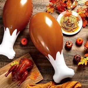 Cuisse de dinde gonflable en PVC – Décoration de fête de Thanksgiving durable et imperméable - Product Image 3
