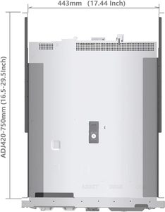 1U универсальные 4-стоечные серверные полки с креплением для Dell Compaq HP <span class=keywords><strong>IBM</strong></span> APC 16,5-29,5 дюймов Регулируемая сеть/AV/IT оборудование - Product Image 3