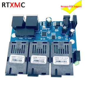 Rtxmc sợi Quang Phương tiện truyền thông chuyển đổi 3sc 2rj45 rpoe 100m nhanh chóng đảo ngược PoE 5 cổng nhanh <span class=keywords><strong>Ethernet</strong></span> <span class=keywords><strong>Swith</strong></span> 3fo 2lan pcba 3f2e FTTH 30V - Product Image 4