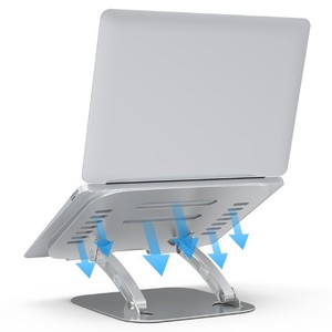 Dudukan Laptop ergonomis portabel dapat disesuaikan, dudukan komputer fabrikasi logam - Product Image 6