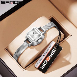 Montre-bracelet à quartz Sanda 1117, mini carrée, élégante et rétro, pour femme, montre de luxe légère et minimaliste - Product Image 4