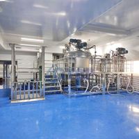 Nouvelle ligne de production d'émulsification pour crèmes et lotions corporelles, avec mélangeur sous vide en acier inoxydable pour crèmes, shampoings, onguents et lotions