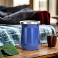 Tasse Yerba Mate de 8oz avec cuillère Tasses à café écologiques en acier inoxydable 304 en noir blanc rose bleu profond style argentin