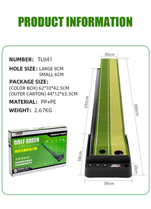 Personnalisé TL041 2.5/3M Golf Putting Turf Mat Practice Training Aids for Golfers - Product Image 6