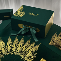 Kotak Hadiah Karton Premium Kustom Kelas Atas Segel Magnetik Pernikahan/Baby Shower/Kemasan Mewah Perusahaan Logo Logam Satin