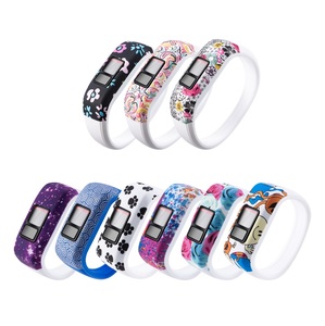 Garmin <span class=keywords><strong>Vivofit</strong></span> JR/JR2 Vivofit3 Bracelet de montre de remplacement Bracelet universel sans boucle pour enfants Bracelet imprimé à motifs colorés - Product Image 1