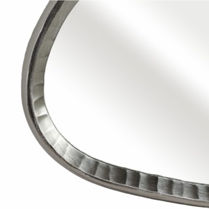 Specchio da parete asimmetrico con cornice moderna in metallo per camera da letto, bagno e decorazione vanità - Product Image 4