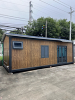 Maison mobile préfabriquée de luxe, maison modulaire en conteneur, une chambre + salon + salle de bain