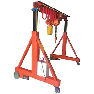 Mobile electric hoist motor driven indoor adjustable portable gantry crane 5 ton 10 ton price