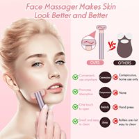 Masseur facial et cervical professionnel à LED rouge certifié CE avec outil de lifting EMS et baguette de massage oculaire vibrante pour la maison