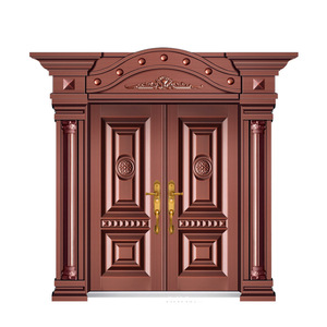 <span class=keywords><strong>Portail</strong></span> de cour chinois à double ouverture en <span class=keywords><strong>fer</strong></span> forgé et aluminium moulé, style Carmen Villa, antivol, pour maison de campagne auto-construite - Product Image 3
