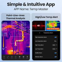 Caméra thermique P1, résolution 320*240 X³IR, 600 ℃   Caméra thermique haute température pour iPhone et téléphone Android, Thermal Master HVAC