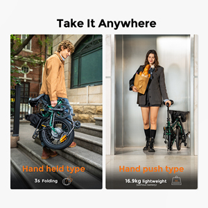 ENGWE Zip 250W Ultra Lightweight Portable Commute Bike Mini Hydraulic Brakes 25 km/h Speed Torque Sensor Foldable <b>Electric</b> Bike - Product Image 2