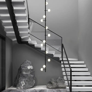 Ecojas Tùy Chỉnh Chéo Ma Thuật Đậu Cầu Thang Đèn Chùm Phòng Khách Hiện Đại Lớn Trần Cao Ánh Sáng Mặt Dây Chuyền Đèn Chùm - Product Image 3
