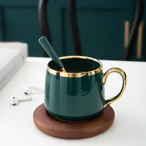 奥斯本批发早餐陶瓷水杯茶杯奶茶咖啡杯架套装