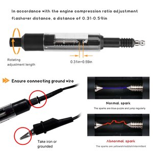 High-Voltage Coil Tester Automotive Spark <b>Plug</b> and Ignition System Tester Spark Jump Gauge Detector-Vehicle Tools - Product Image 2