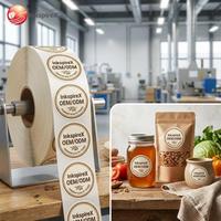 Autocollant d'étiquette de fruits d'impression ronde personnalisée pour l'emballage des aliments
