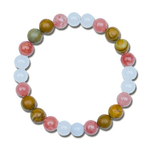 La pulsera DAISY xiaod está hecha de piedra natural de <span class=keywords><strong>calcedonia</strong></span> con vetas de madera, <span class=keywords><strong>que</strong></span> <span class=keywords><strong>es</strong></span> un accesorio de cristal <span class=keywords><strong>que</strong></span> atrae la atención. - Product Image 5