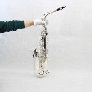 Prix de gros Focus Music Brand <span class=keywords><strong>Instrument</strong></span> à vent Saxophone Alto Mib plaqué argent avec étui de transport et sangle <span class=keywords><strong>Saxo</strong></span> Alto OEM - Product Image 3