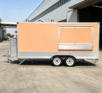 Remorque alimentaire en aluminium personnalisable à double essieu tandem, résistante à la rouille, compartiments isolés intégrés, montage et nettoyage faciles