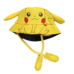 Topi Bucket anak-anak, topi ember musim panas, telinga bergerak kartun kelinci, perlindungan terik matahari, topi ember Pikachu untuk anak-anak - Product Image 3
