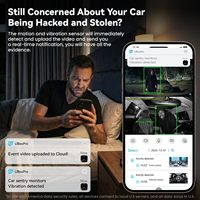 Caméra embarquée 4G avec enregistreur vidéo 2K, GPS, DVR avant/arrière, contrôle par application, surveillance à distance, enregistrement en boucle automatique
