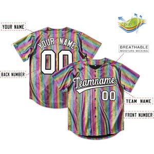 Maillot de baseball personnalisé unisexe pour adulte, nom et numéro personnalisés, uniforme de sport respirant sublimé - Product Image 3