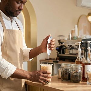 <span class=keywords><strong>Mousseur</strong></span> à <span class=keywords><strong>lait</strong></span> électrique portable Culi Premium <span class=keywords><strong>en</strong></span> acier inoxydable avec 5 fouets interchangeables, alimenté par piles, pour café et thé - Product Image 5