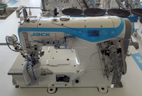 Machine à coudre industrielle informatisée Jack W5E-UT à plateforme plate avec coupe-fil intégré pour la couture de cols, à vendre