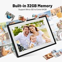 Bingkai Foto Digital WiFi Pintar Akrilik 10,1 Inci Layar Sentuh IPS LCD Resolusi 1280x800 Putar Otomatis Dukungan MP3/MP4